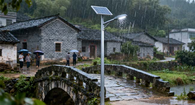 Rural solar street lights